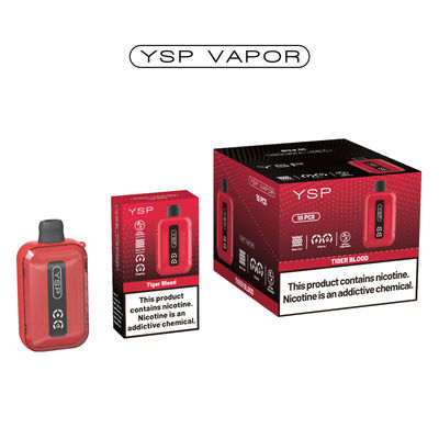 500mAh 15ml 10000 Puff Vape Tipo C Recarregável Vape Box com tela