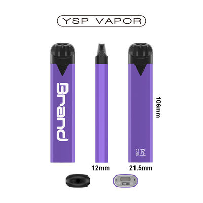600puffs Dispositivo compatível com TPD Vape Dispositivo de cápsula descartável Fluxo de ar ajustável