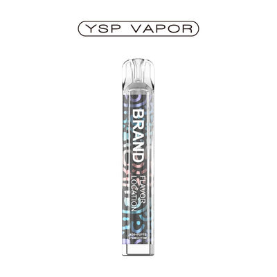 600 puffs 2 ml líquido cristalino bateria de cigarro eletrônico 400mAh TPD descartável
