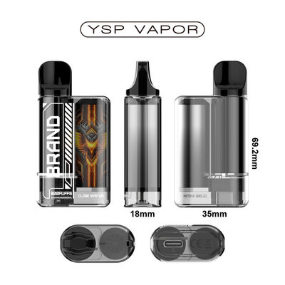 OEM 3ML Vape Pod System 800 Puffs Smart Vape Pen Sem Nicotina