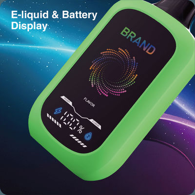 15mL / 15K Puffs Recarregável Vapor descartável Ultra-Longo Duração - Ecrã LED e personalização de sabor e fluxo de ar ajustável