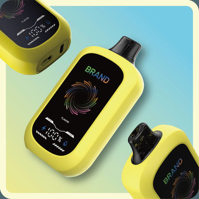 5% Nicotina 15000+ Puffs Dispositivo AIO 15ml Grande ecrã Fluxo de ar ajustável E Vaporizador Personalizado 10+ sabores